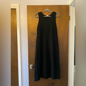 80s Vintage Elegant Black Sleeveless Sweater Dress size 12